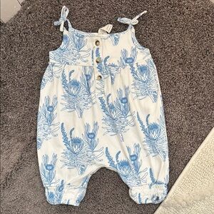 Kate Quinn Blue and White Floral Jumpsuit